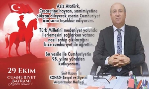 KONAD Başkanı Sait Özcan’dan anlamlı cumhuriyet kutlaması