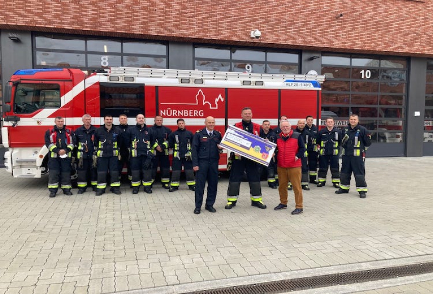 Feuerwehr Nürnberg sammelt 21 000 Euro an Spenden für Feuerwehr in der ukrainischen Stadt Charkiw