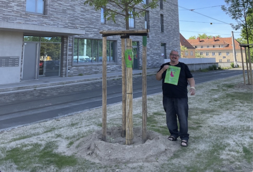 Künstler Karsten Neumann spendet Bäume für Nürnberg
