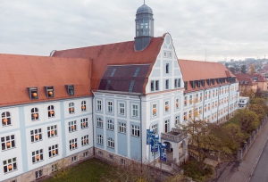 Um auf die noch immer weit verbreiteten Gewalttaten gegenüber Frauen aufmerksam zu machen, wurde das Landratsamt Würzburg anlässlich des Internationalen Tages „Gegen Gewalt an Frauen“ im vergangenen Jahr mit Dutzenden von Luftballons geschmückt. Sie sollten entlang der viel befahrenen Zeppelinstraße in Würzburg auf das Thema aufmerksam machen. Foto: Nico Manger.