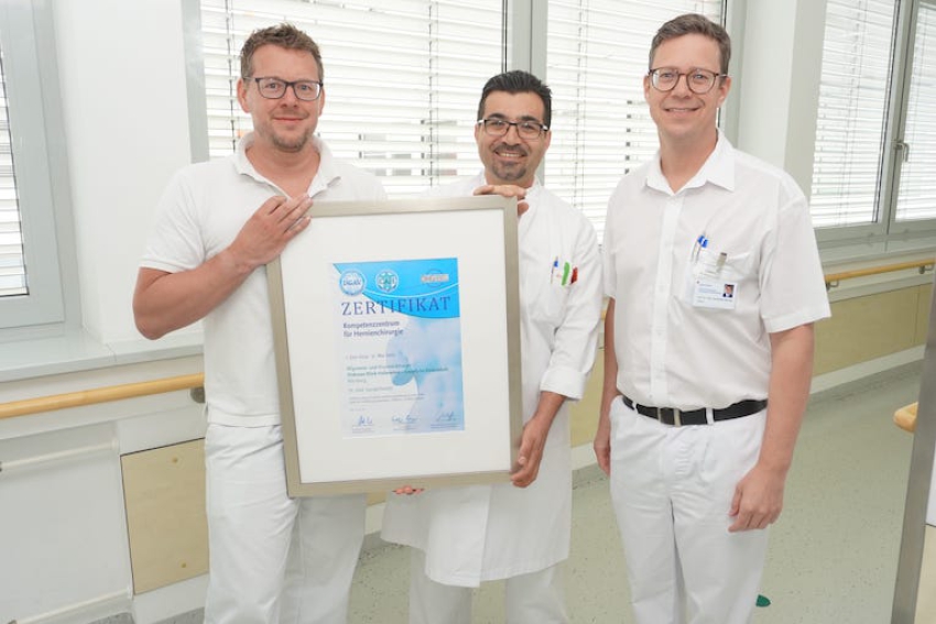 Abteilung Allgemein- und Viszeralchirurgie der Klinik Hallerwiese ist jetzt zertifiziertes Hernienzentrum